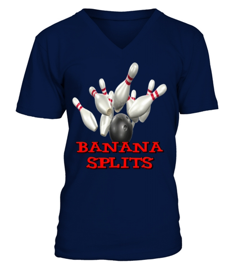 Bowling Team Banana Splits Men's V-Neck T-shirt
