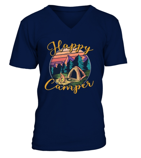 Happy Camper Tshirt Men's V-Neck T-shirt