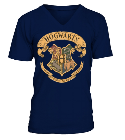 Harry Potter Hogwarts Coat of Arms Men's V-Neck T-shirt