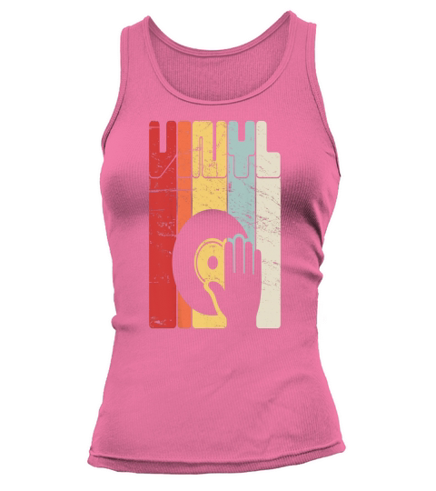 Retro vinyl record turntable Tank top Woman