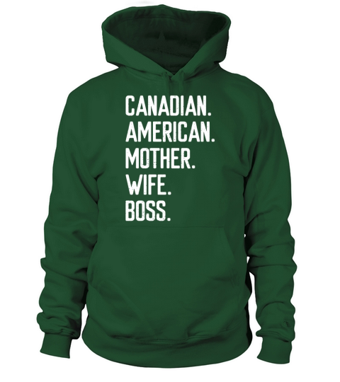 Canadian American Mom Mothers Day Wife Canada Women's Hoodie