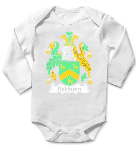 Robinson Family Crest British Family Crests Long Sleeve Baby One-Piece