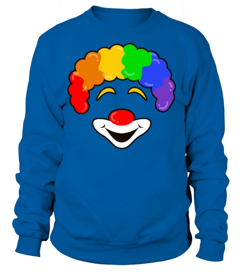 Rainbow Clown Smiling Halloween Jester Joker Face Dark Women's Sweatshirt