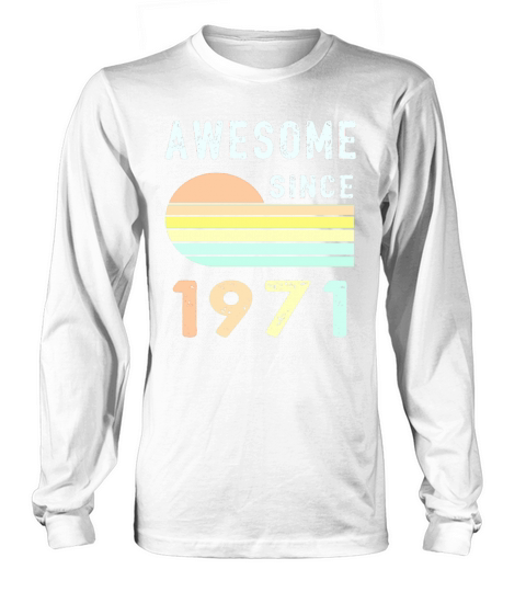 1971 Birthday Retro Vintage Gift dad Women's Long Sleeve