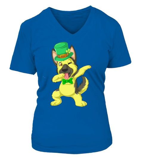 dabbing german shepherd st patricks day Women's V-Neck T-shirt