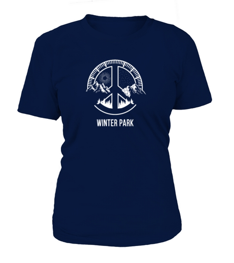 Winter Park Colorado Fan Peace Sign Snowboard Ski Women's T-Shirt