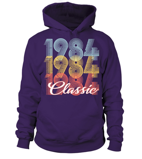 Classic Vintage 37th birthday Shirt Born In 1984 Women's Hoodie