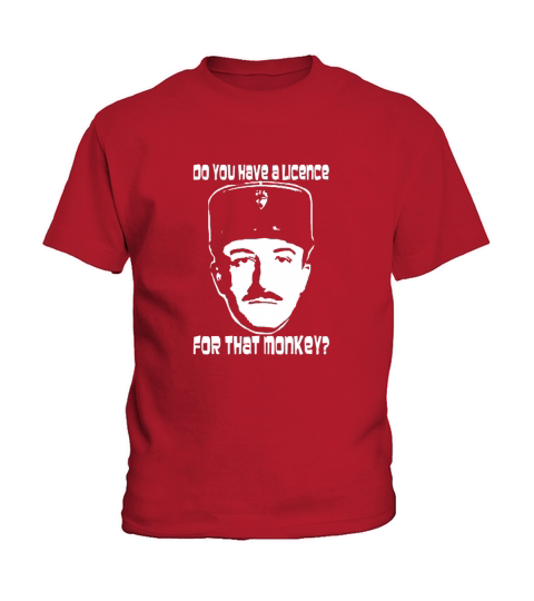 Inspector Clouseau License for Monkey Kids T-Shirt