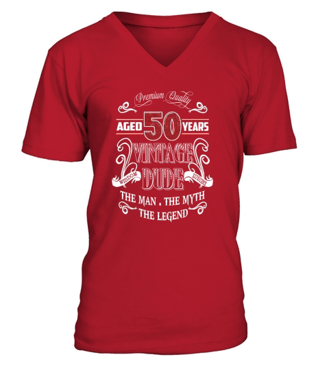 Aged 50 years vintage dude Men's V-Neck T-shirt