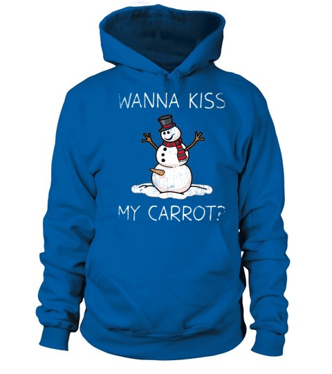 Snowman Wanna Kiss My Carrot Women's Hoodie
