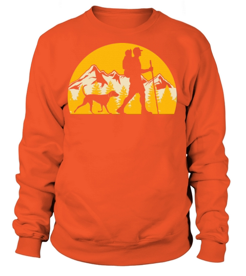 Hiking with Dog - Climbing Forest Trekking hike Women's Sweatshirt