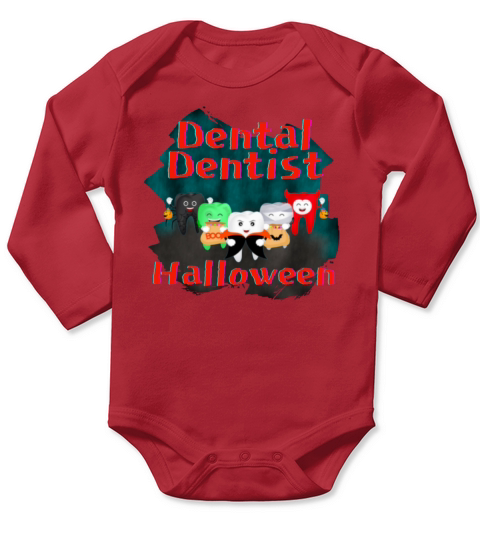 Dental Dentist Halloween Long Sleeve Baby One-Piece