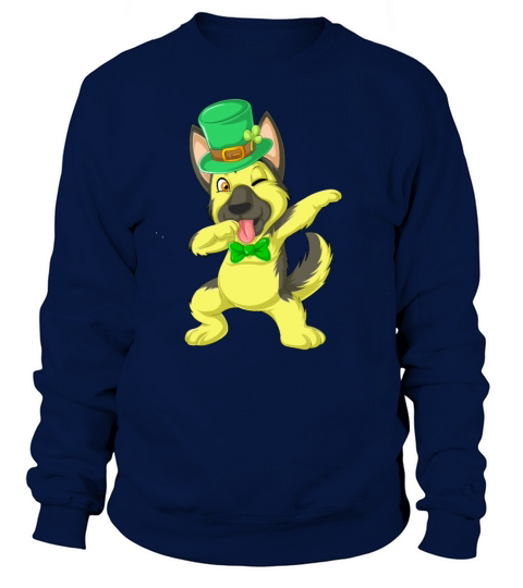 dabbing german shepherd st patricks day Men's Sweatshirt