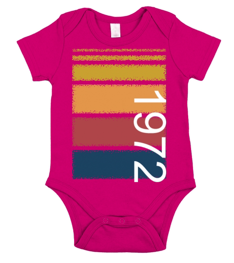 Retro-Vintage year 1972 Short Sleeve Baby One-Piece