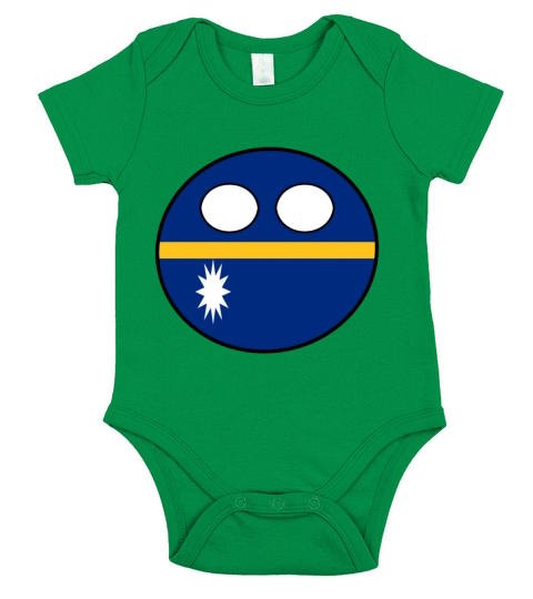 Countryball Laenderball Land Heimat Nauru Short Sleeve Baby One-Piece