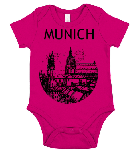 Munich Bavaria gift idea Short Sleeve Baby One-Piece