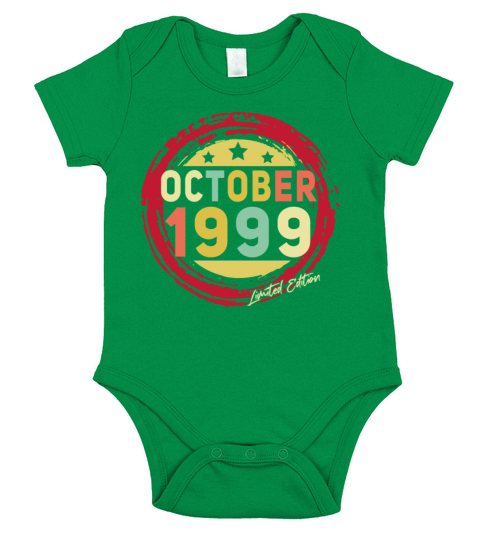 Vintage October 1999 Limited Short Sleeve Baby One-Piece