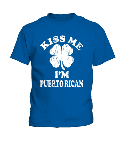 Original Vintage kiss me i’m Puerto Rican shamrock st patricks day shirt Kids T-Shirt