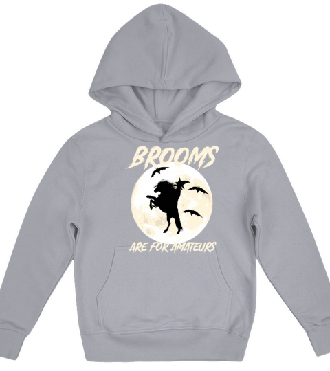 witch broom moon bat Halloween Kids Hoodie