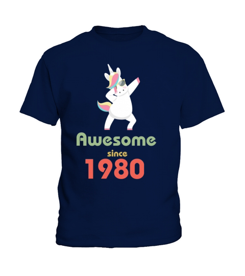 Dabbing Unicorn Awesome since 1980 Kids T-Shirt
