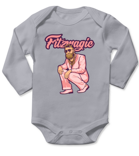 Fitzmagic Funny Football Long Sleeve Baby One-Piece