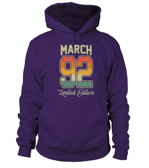 Vintage 30th Birthday March 1992 Sports Gift Women's Hoodie