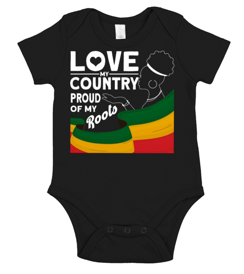 Africa Roots Black History Pan-African Short Sleeve Baby One-Piece