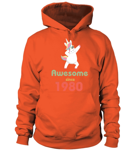 Dabbing Unicorn Awesome since 1980 Women's Hoodie