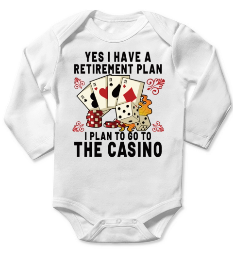 Poker Casino Poker Player Gambling Roulette Gift Long Sleeve Baby One-Piece