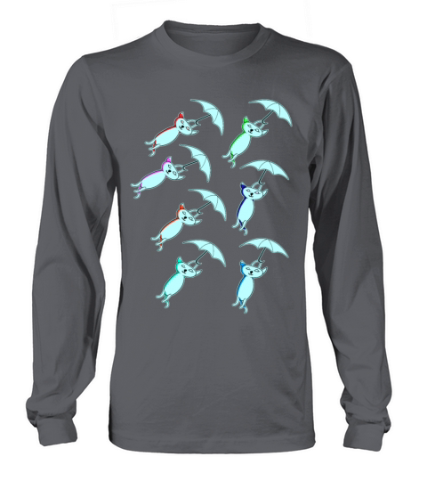 Cats Fly With The Umbrella Men's Long Sleeve