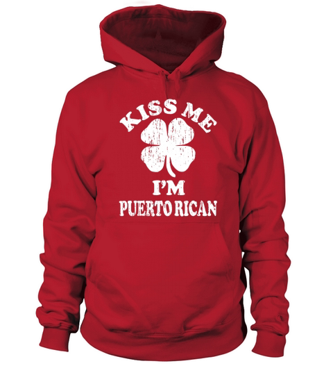Original Vintage kiss me i’m Puerto Rican shamrock st patricks day shirt Women's Hoodie