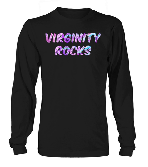 Virginity Rocks Colorful Funny Cool Letters Men's Long Sleeve