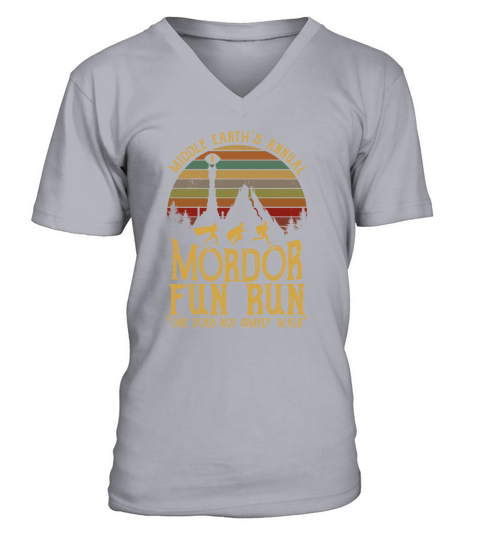 Mordor Fun Run V-Neck T-shirt