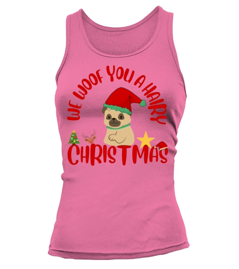 WE WOOF YOU A HAIRY CHRISTMAS Women's Tank Top