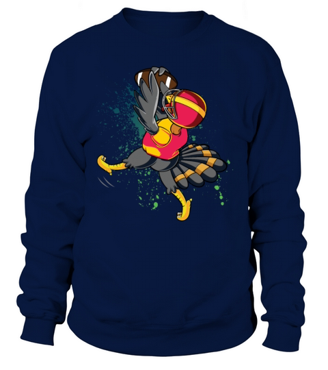 Autumn Turkey Football Game Player Thanksgiving Women's Sweatshirt