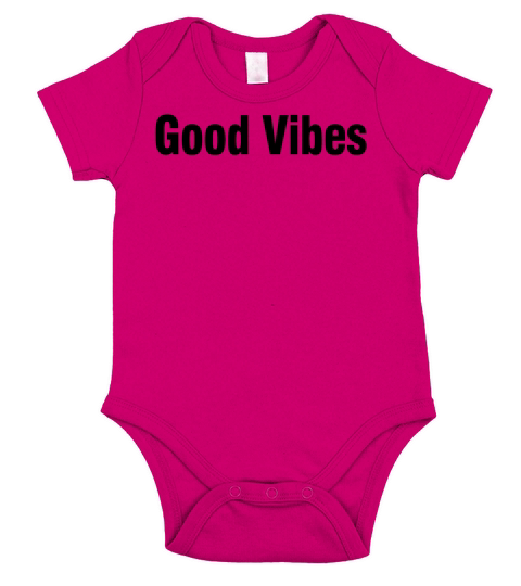 Good Vibes - black Short Sleeve Baby One-Piece