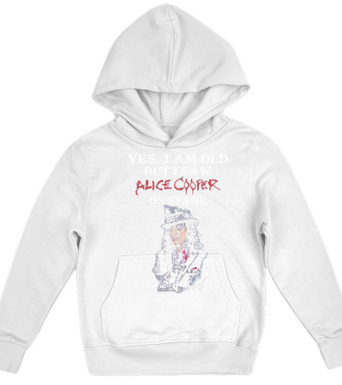 Yes I Am Old But I Saw Alice Cooper On Stage Signature Kids Hoodie