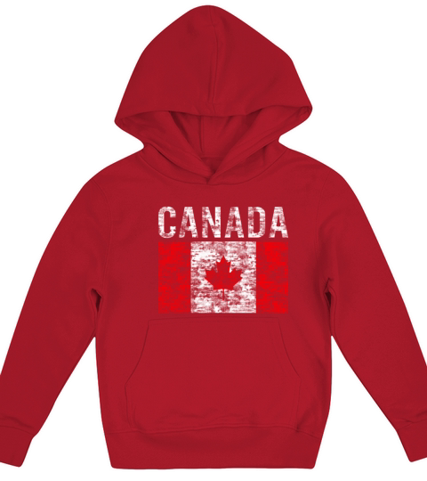 Canada flag vintage Kids Hoodie