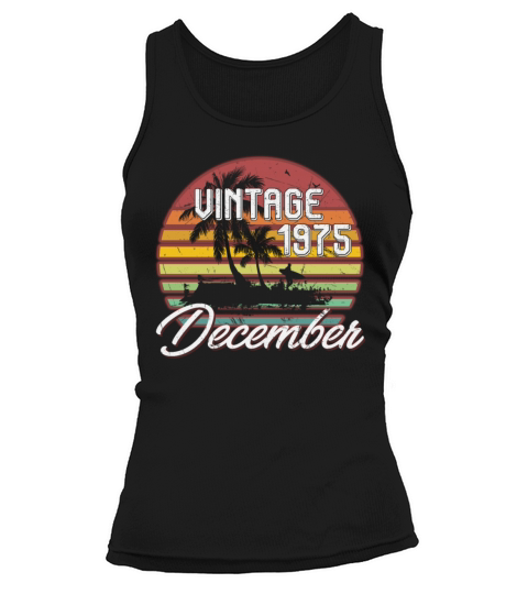 43th Birthday Gifts Retro Vintage December 1975 Women's Tank Top