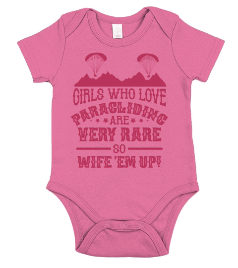 Paraglider Girls Funny Paragliding Paramotor Short Sleeve Baby One-Piece
