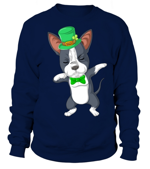 dabbing boston terrier st patricks day Women's Sweatshirt