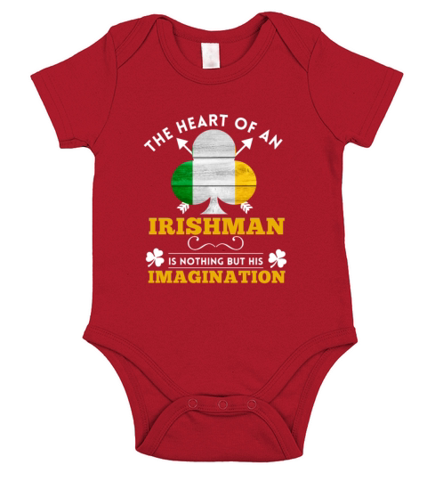 ST PATRICKS DAY THE HEART OF AN IRISHMAN Short Sleeve Baby One-Piece