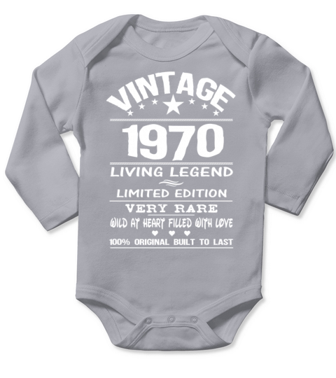 VINTAGE 1970 Long Sleeve Baby One-Piece