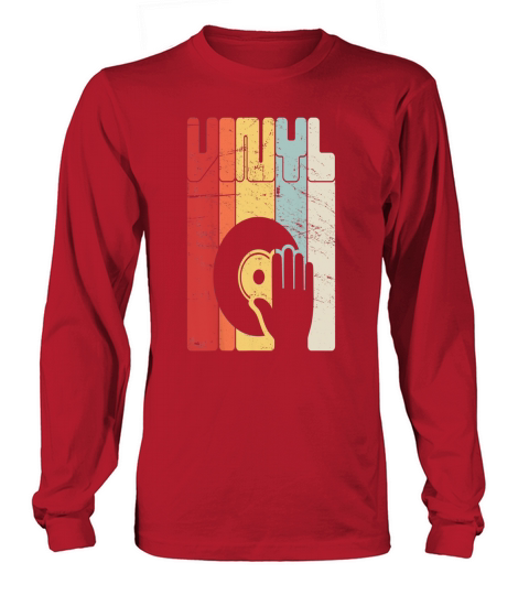 Retro vinyl record turntable Long sleeved Unisex
