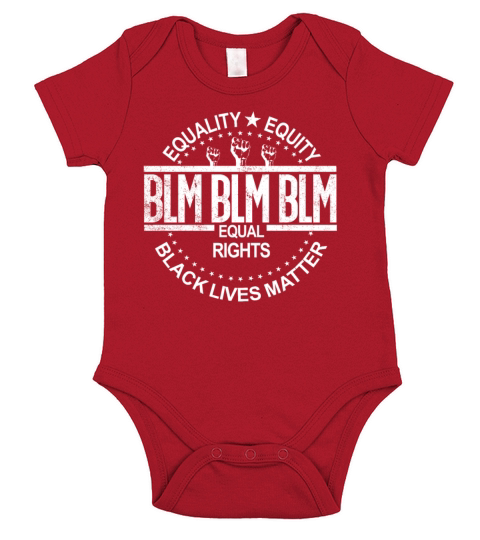Black Lives Matter Equal Rights Black History Logo Short Sleeve Baby One-Piece