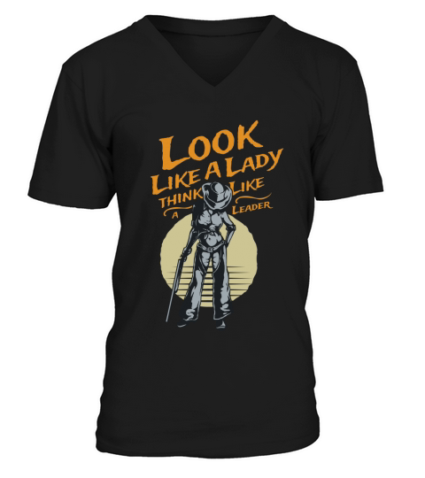 Lady Of Gun V-Neck T-shirt