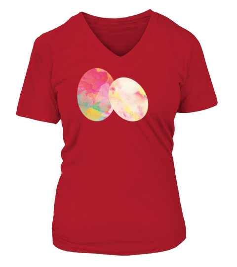 Easter eggs V-neck T-Shirt Woman