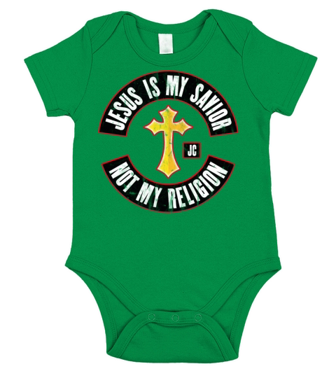 Jesus Is My Savior Not My Religion Short Sleeve Baby One-Piece