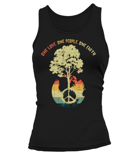 Retro Vintage People Planet Save World Earth Day Tank top Woman