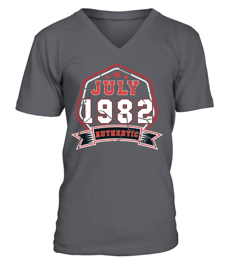 July 1982 Vintage Gift Idea Men's V-Neck T-shirt
